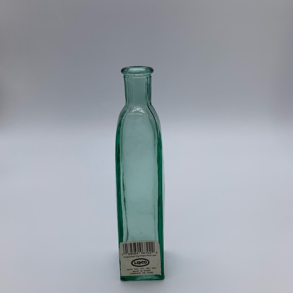 Vintage Green Sage Pressed Glass Bottle LIDCO - Picture 11 of 12